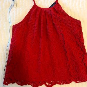 Red Lace High-neck top from Francesca’s